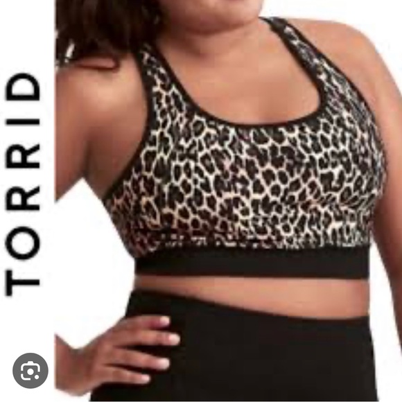 Torrid Active leopard print sports bra 1X - Picture 6 of 6